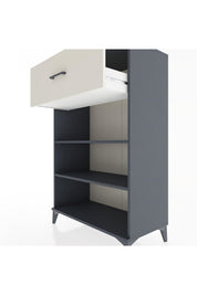 Hyperion Dolap 2 Raflı Tek Çekmeceli 88x44x134 Antrasit-Aytaşı