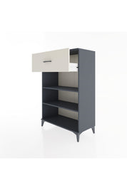 Hyperion Dolap 2 Raflı Tek Çekmeceli 88x44x134 Antrasit-Aytaşı