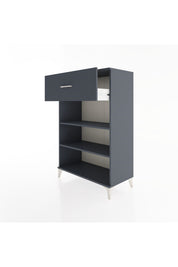 Hyperion Dolap 2 Raflı Tek Çekmeceli 88x44x134 Antrasit-Antrasit