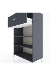 Hyperion Dolap 2 Raflı Tek Çekmeceli 88x44x134 Antrasit-Antrasit