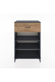 Hyperion Dolap 2 Raflı Tek Çekmeceli 88x44x134 Antrasit-Çam