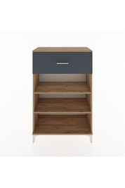 Hyperion Dolap 2 Raflı Tek Çekmeceli 88x44x134 Çam-Antrasit