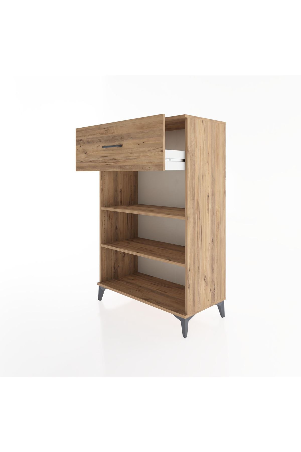 Hyperion Dolap 2 Raflı Tek Çekmeceli 88x44x134 Çam-Çam