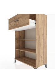 Hyperion Dolap 2 Raflı Tek Çekmeceli 88x44x134 Çam-Çam