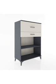 Hyperion Dolap Tek Raflı 2 Çekmeceli 88x44x134 Antrasit-Aytaşı