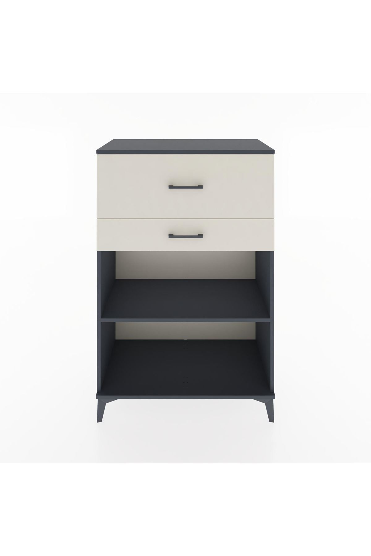 Hyperion Dolap Tek Raflı 2 Çekmeceli 88x44x134 Antrasit-Aytaşı