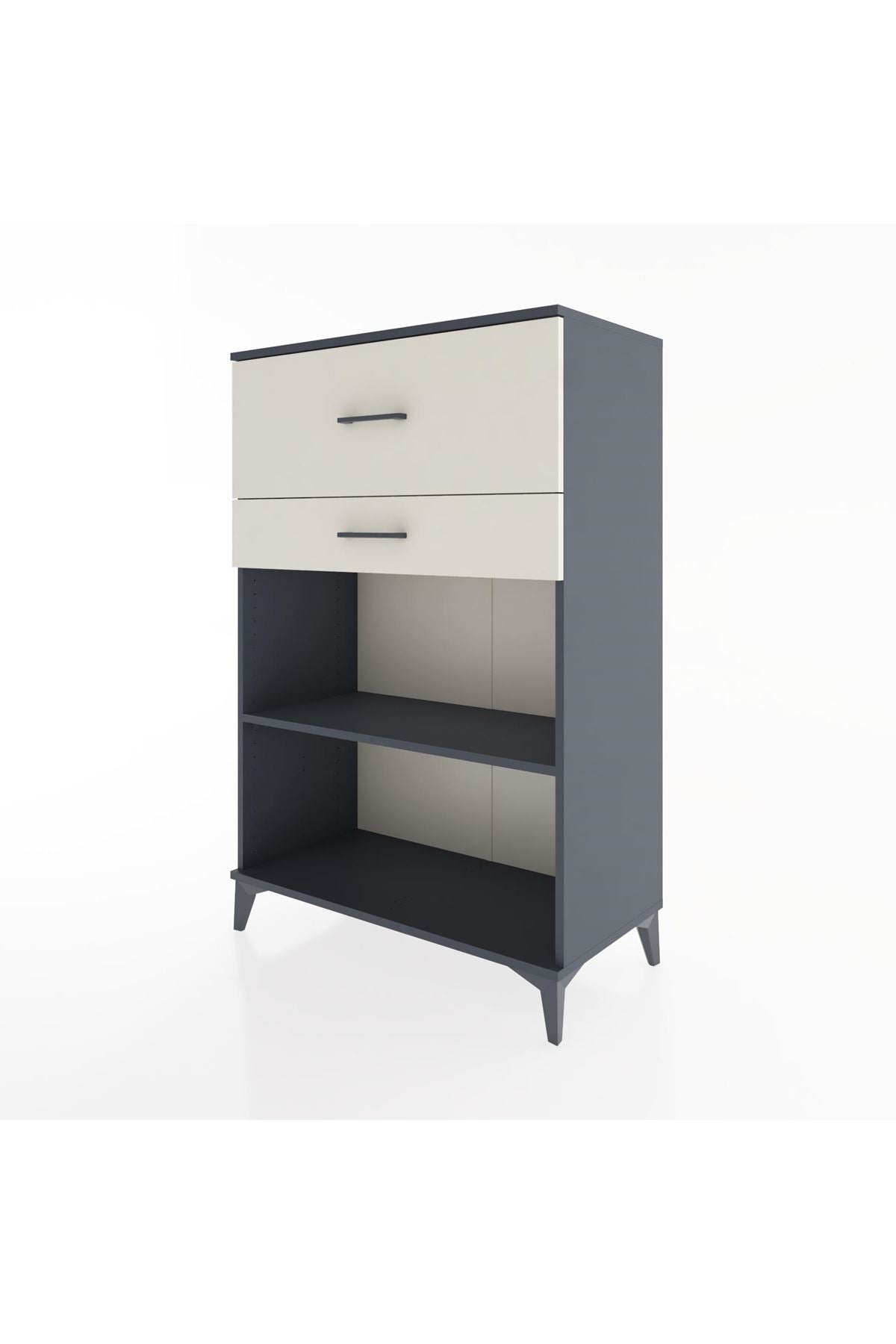 Hyperion Dolap Tek Raflı 2 Çekmeceli 88x44x134 Antrasit-Aytaşı