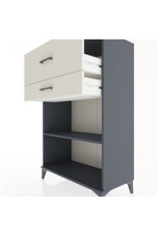 Hyperion Dolap Tek Raflı 2 Çekmeceli 88x44x134 Antrasit-Aytaşı