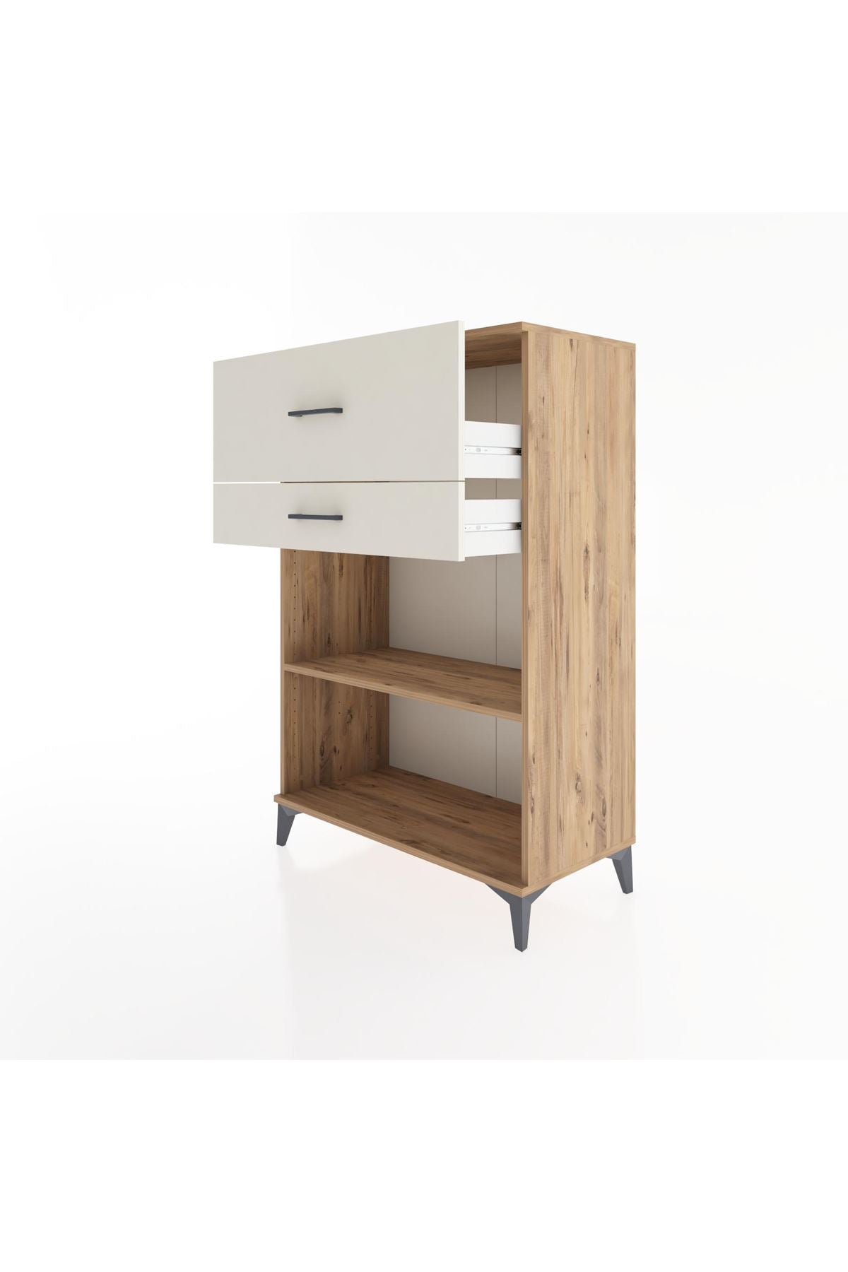 Hyperion Dolap Tek Raflı 2 Çekmeceli 88x44x134 Çam-Aytaşı