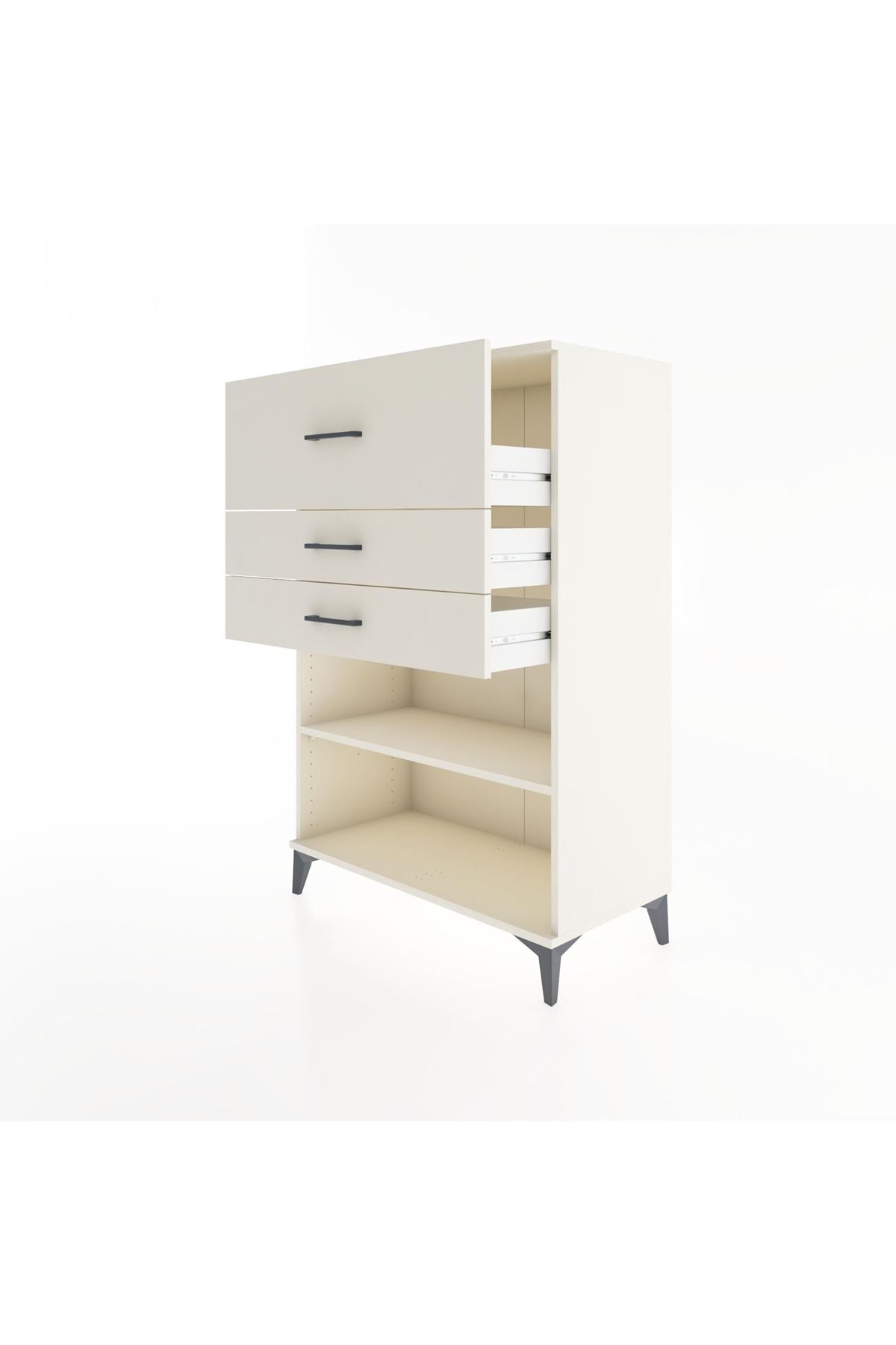Hyperion Dolap Tek Raflı 3 Çekmeceli 88x44x134 - S51M046V1B