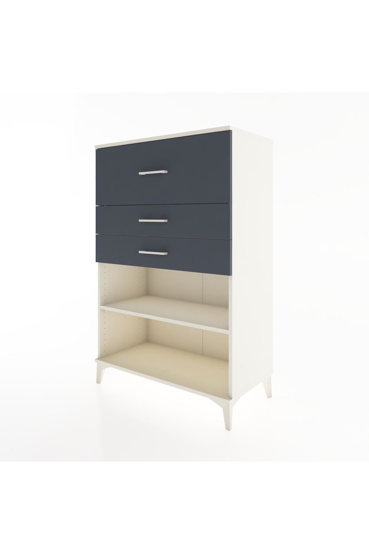 Hyperion Dolap Tek Raflı 3 Çekmeceli 88x44x134 - S51M046V2B