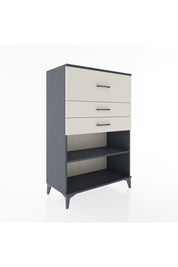 Hyperion Dolap Tek Raflı 3 Çekmeceli 88x44x134 Antrasit-Aytaşı
