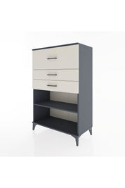 Hyperion Dolap Tek Raflı 3 Çekmeceli 88x44x134 Antrasit-Aytaşı