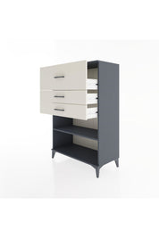 Hyperion Dolap Tek Raflı 3 Çekmeceli 88x44x134 Antrasit-Aytaşı