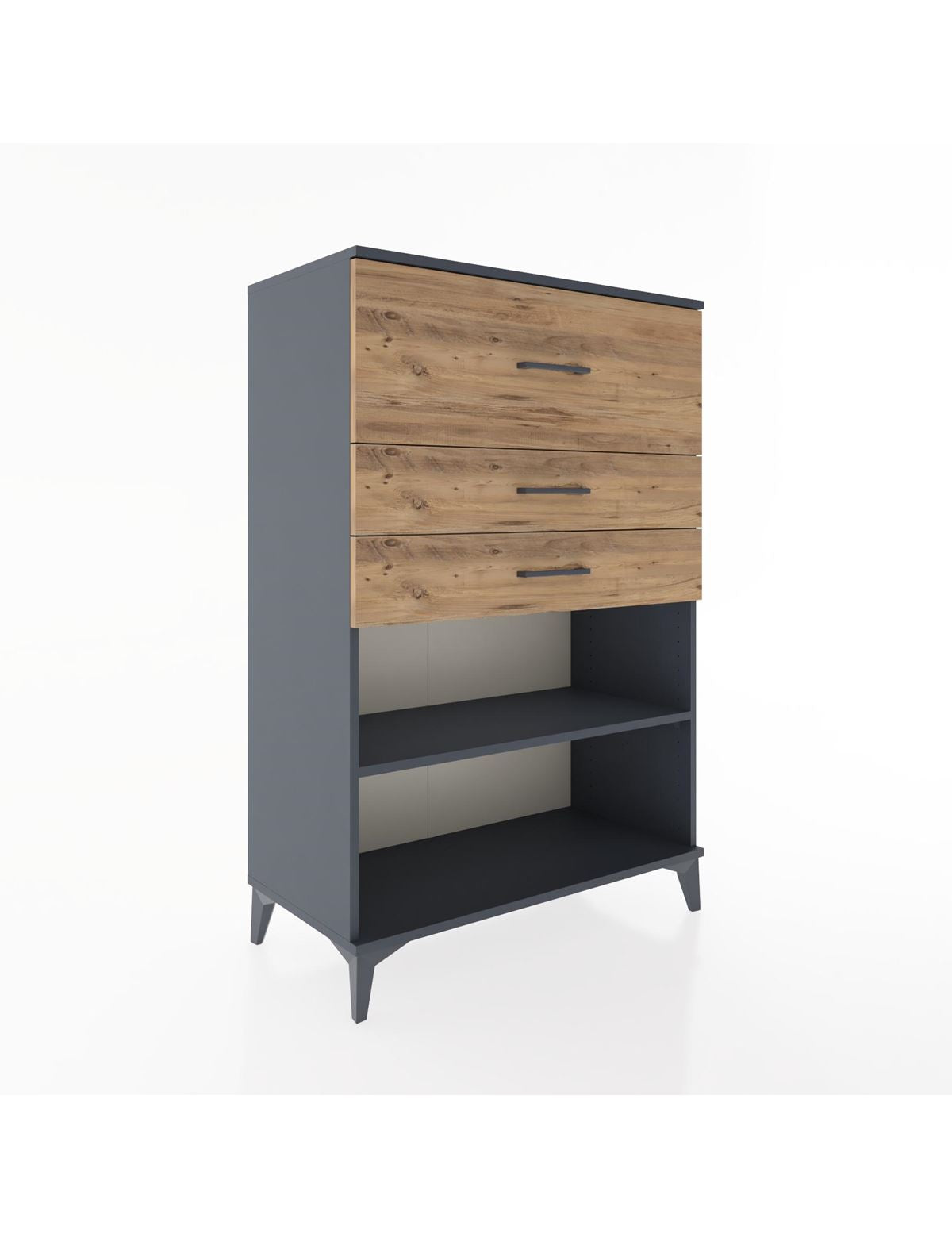 Hyperion Dolap Tek Raflı 3 Çekmeceli 88x44x134 - S51M046V6B