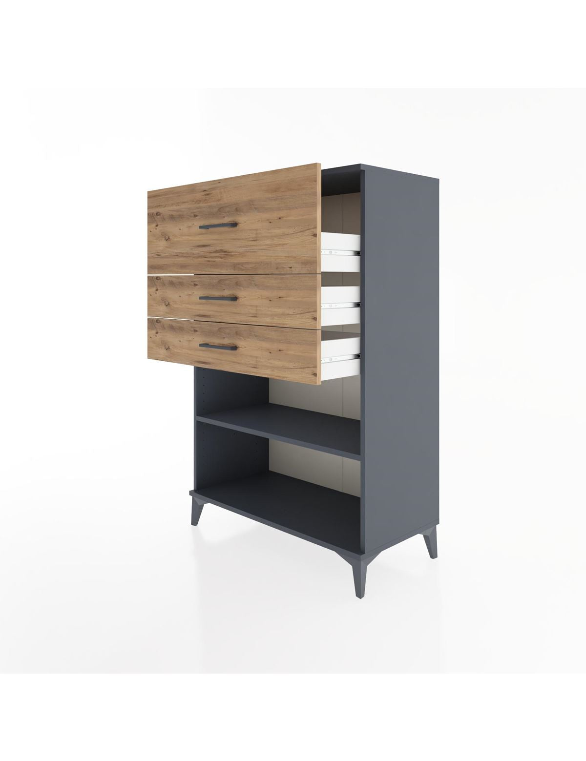 Hyperion Dolap Tek Raflı 3 Çekmeceli 88x44x134 - S51M046V6B