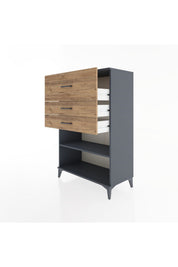 Hyperion Dolap Tek Raflı 3 Çekmeceli 88x44x134 - S51M046V6B