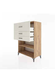 Hyperion Dolap Tek Raflı 3 Çekmeceli 88x44x134 Çam-Aytaşı