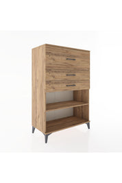 Hyperion Dolap Tek Raflı 3 Çekmeceli 88x44x134 - S51M046V9B