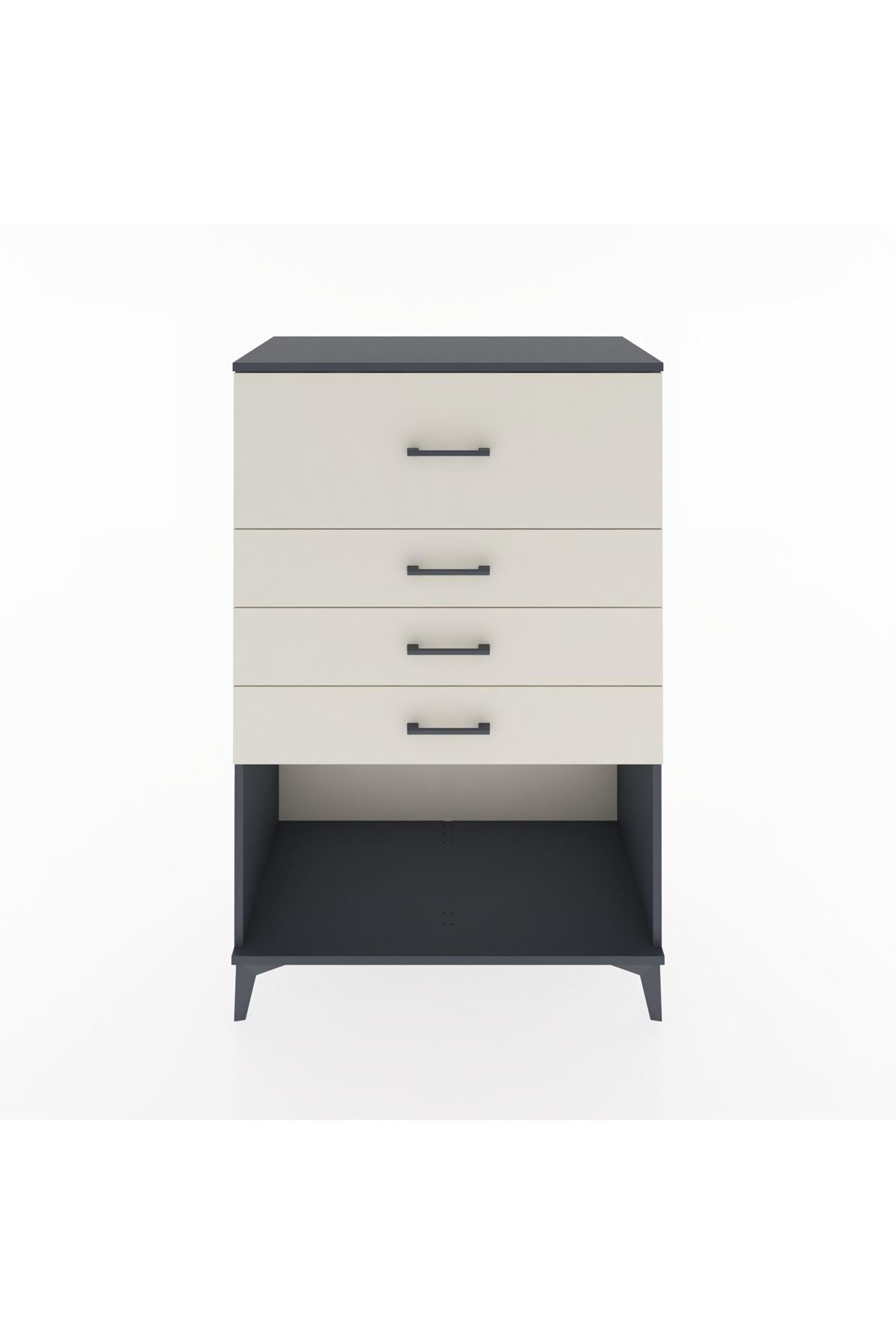Hyperion Dolap 4 Çekmeceli 88x44x134 Antrasit-Aytaşı