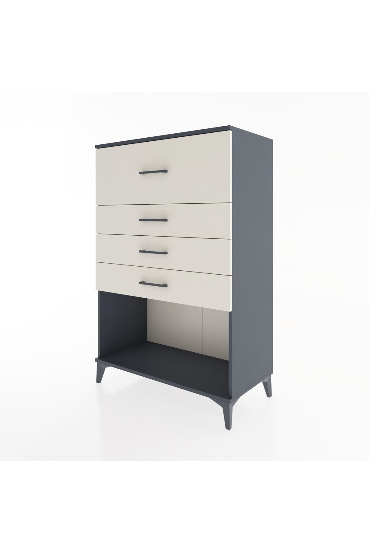 Hyperion Dolap 4 Çekmeceli 88x44x134 Antrasit-Aytaşı