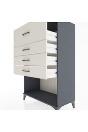Hyperion Dolap 4 Çekmeceli 88x44x134 Antrasit-Aytaşı