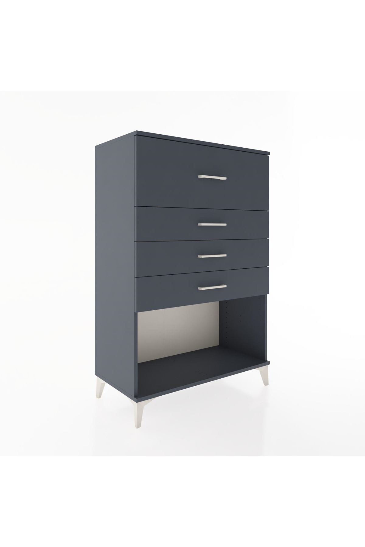 Hyperion Dolap 4 Çekmeceli 88x44x134 Antrasit-Antrasit