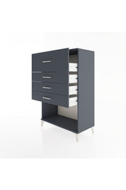 Hyperion Dolap 4 Çekmeceli 88x44x134 Antrasit-Antrasit