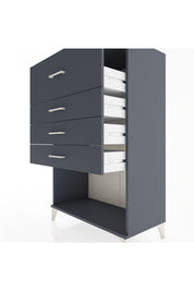 Hyperion Dolap 4 Çekmeceli 88x44x134 Antrasit-Antrasit