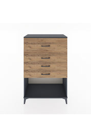 Hyperion Dolap 4 Çekmeceli 88x44x134 Antrasit-Çam