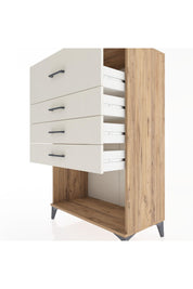 Hyperion Dolap 4 Çekmeceli 88x44x134 Çam-Aytaşı