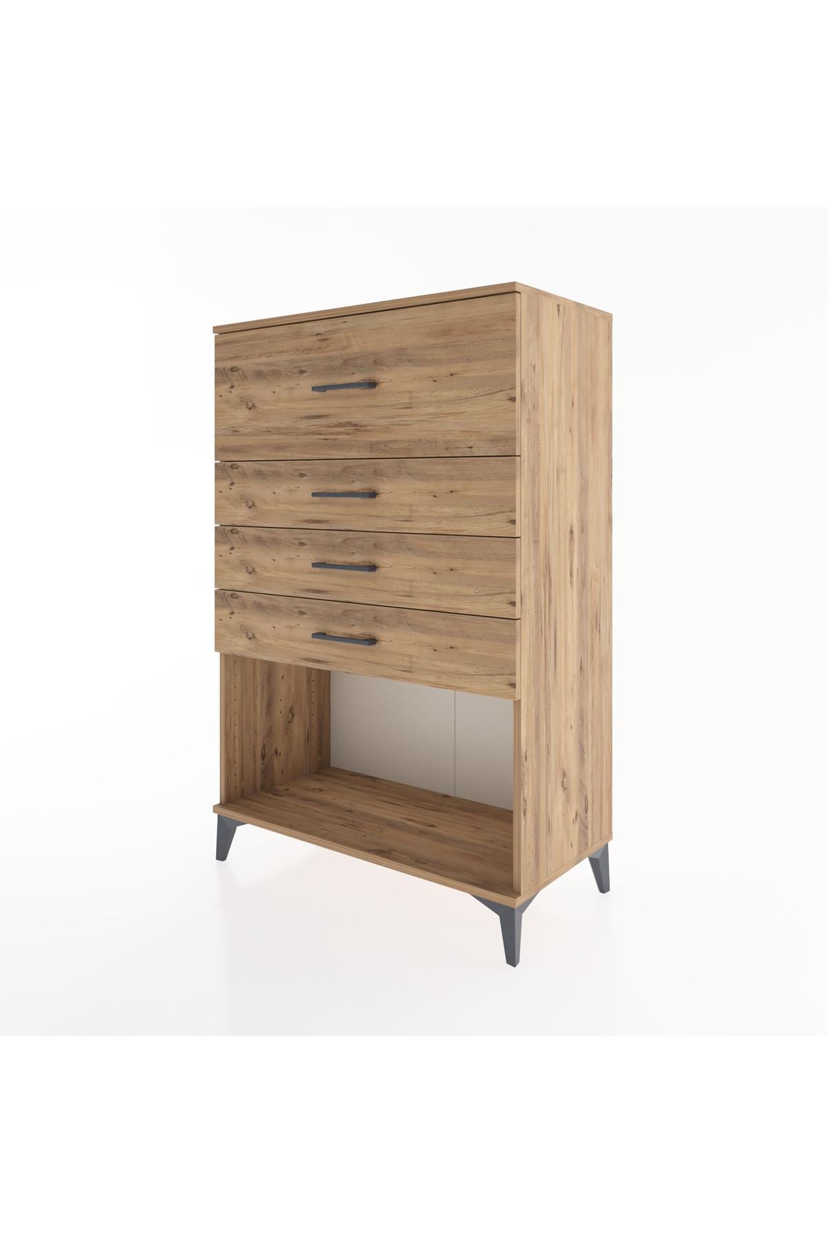 Hyperion Dolap 4 Çekmeceli 88x44x134 Çam-Çam