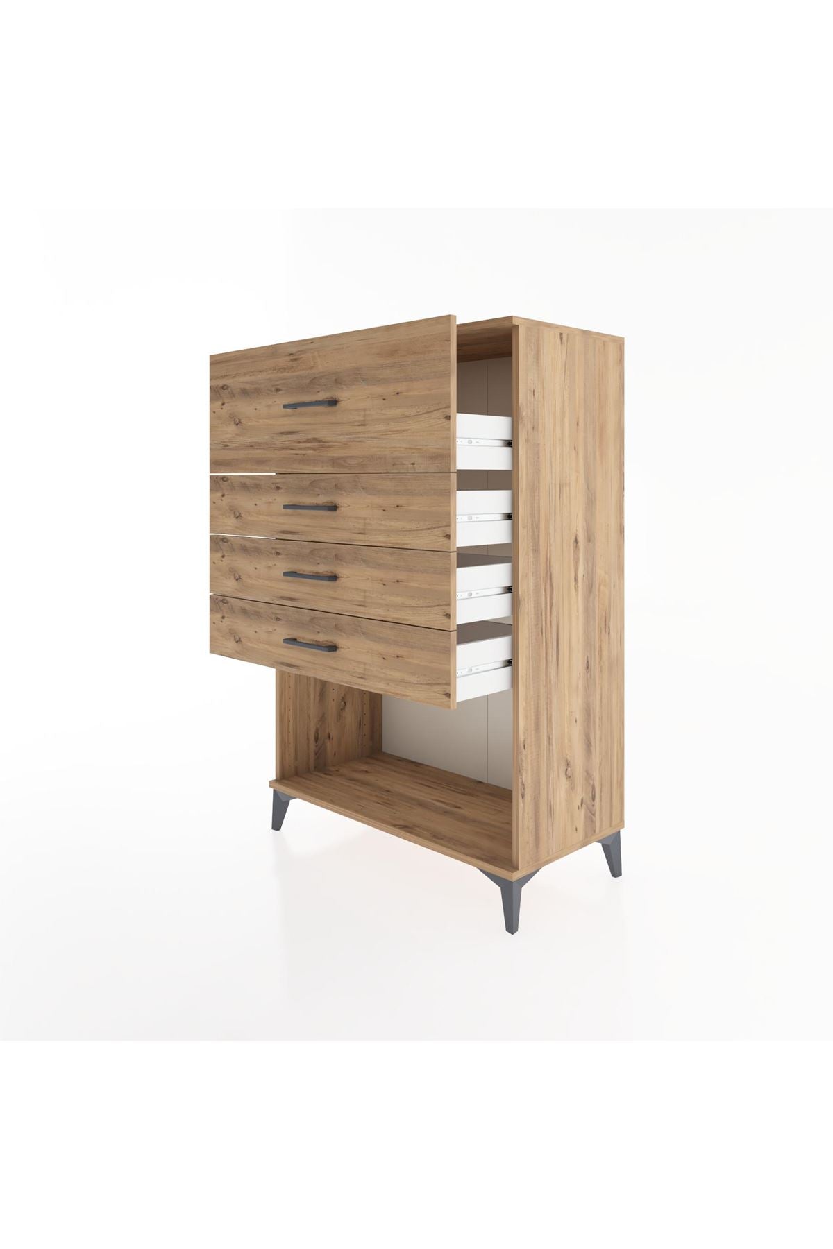 Hyperion Dolap 4 Çekmeceli 88x44x134 Çam-Çam