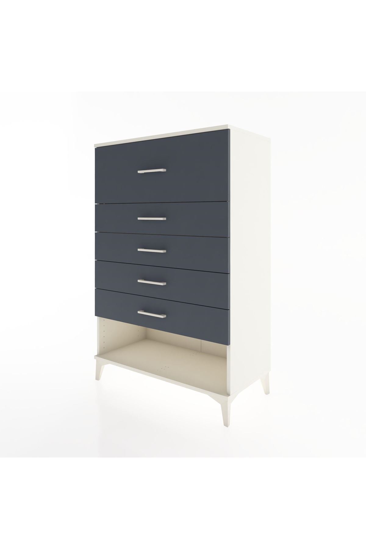 Hyperion Dolap 5 Çekmeceli 88x44x134 Aytaşı-Antrasit