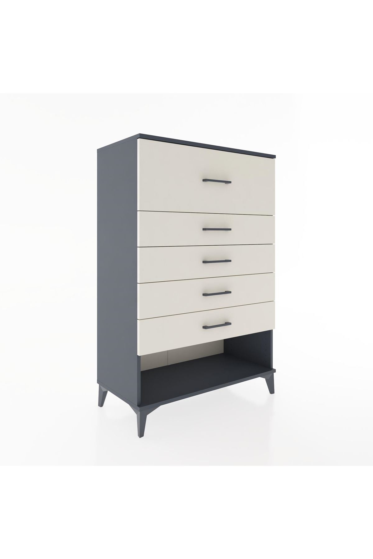 Hyperion Dolap 5 Çekmeceli 88x44x134 Antrasit-Aytaşı