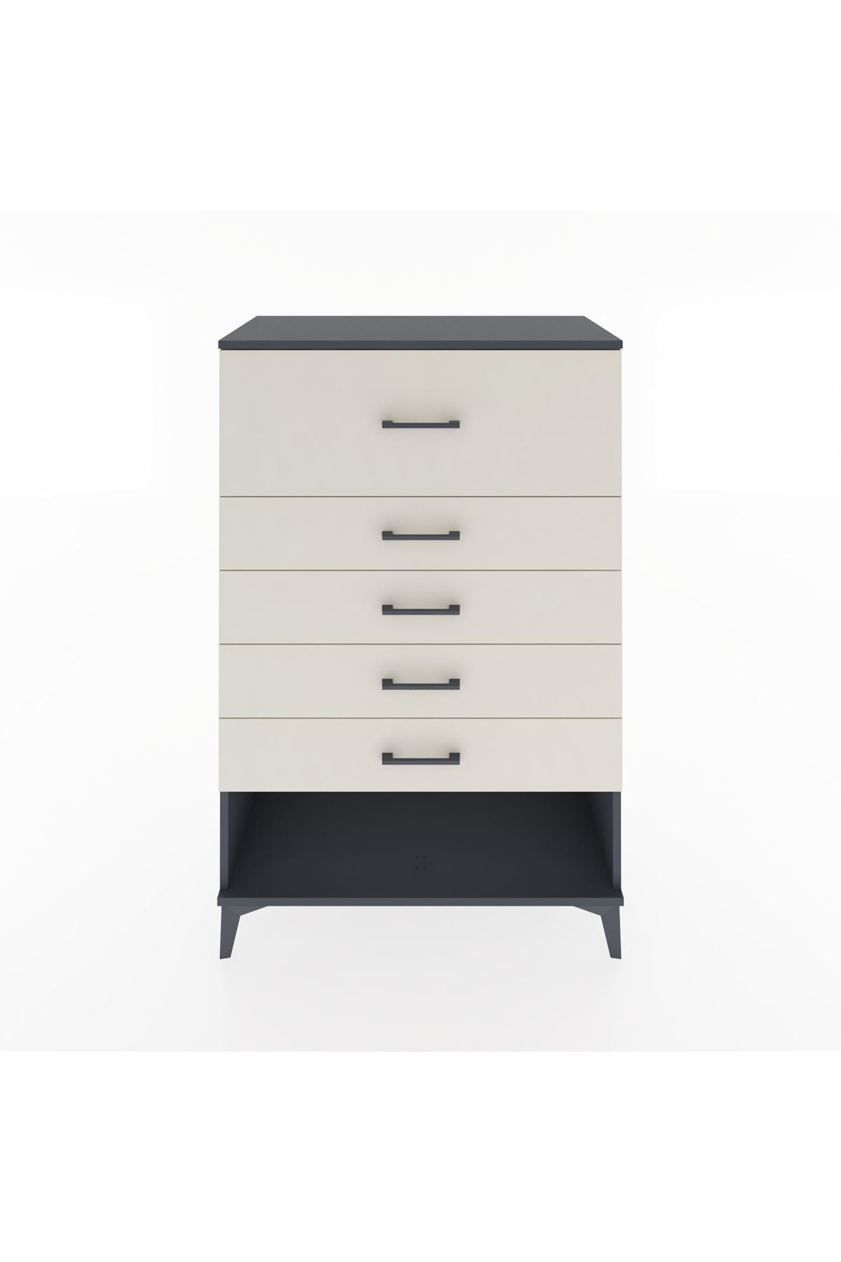 Hyperion Dolap 5 Çekmeceli 88x44x134 Antrasit-Aytaşı