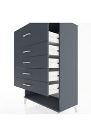 Hyperion Dolap 5 Çekmeceli 88x44x134 Antrasit-Antrasit