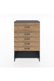 Hyperion Dolap 5 Çekmeceli 88x44x134 Antrasit-Çam