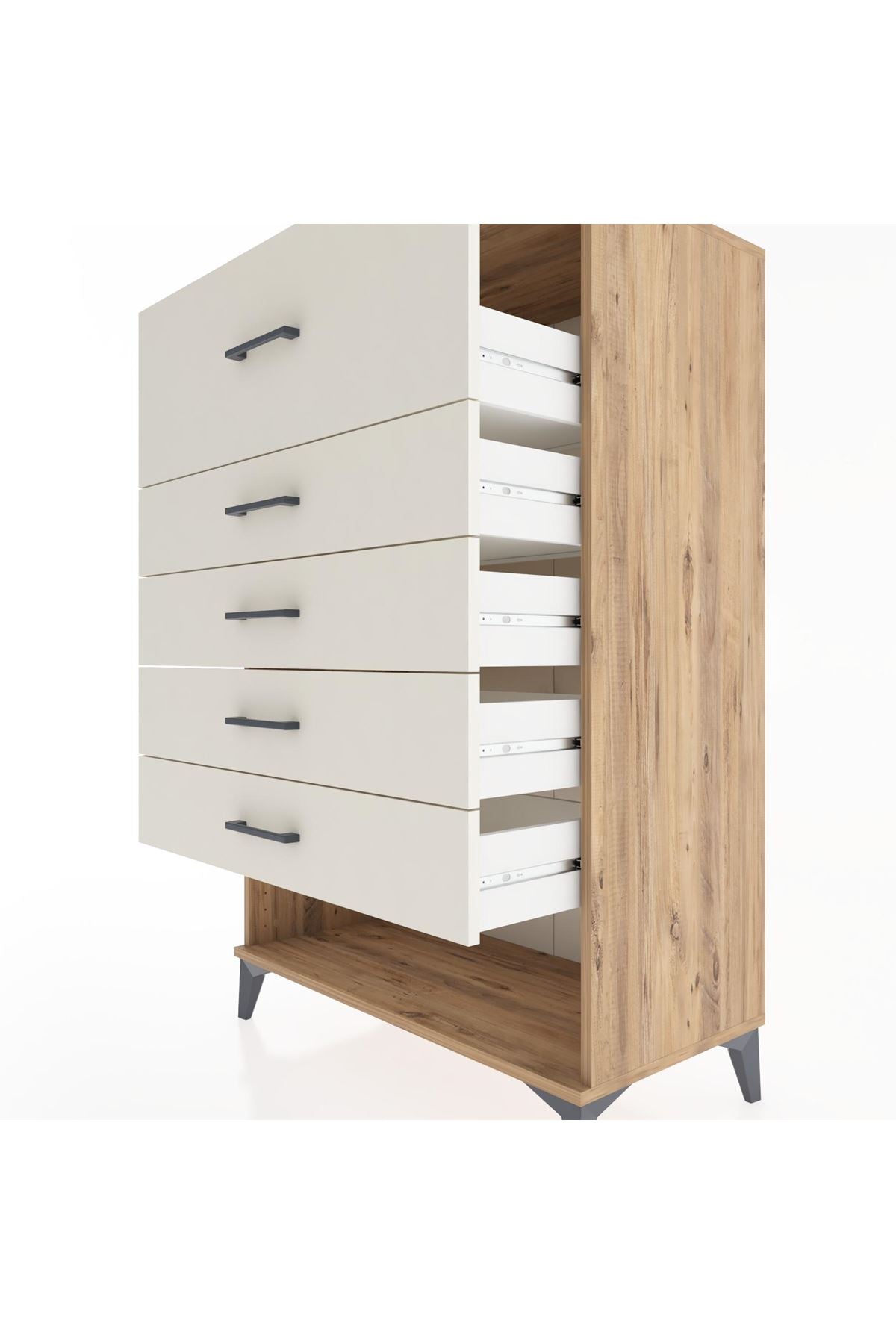 Hyperion Dolap 5 Çekmeceli 88x44x134 Çam-Aytaşı