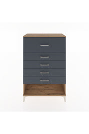 Hyperion Dolap 5 Çekmeceli 88x44x134 Çam-Antrasit