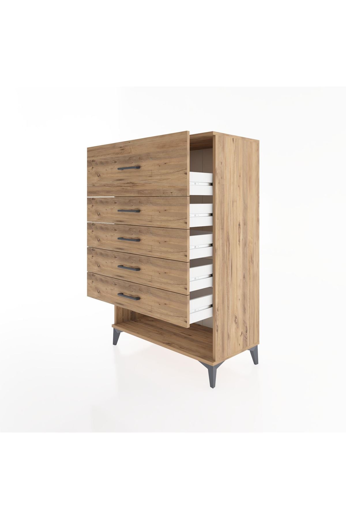 Hyperion Dolap 5 Çekmeceli 88x44x134 Çam-Çam