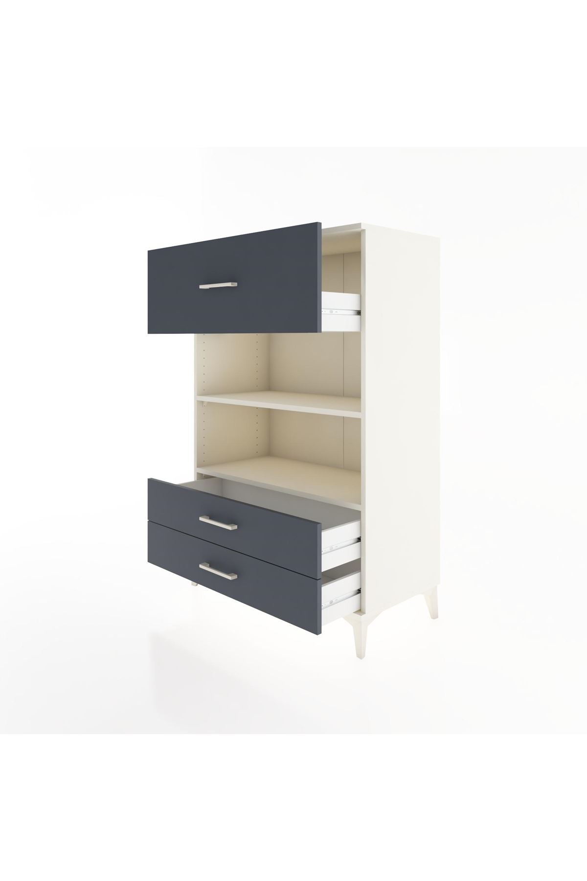 Hyperion Dolap 2 Raflı 3 Çekmeceli 88x44x134 Aytaşı-Antrasit