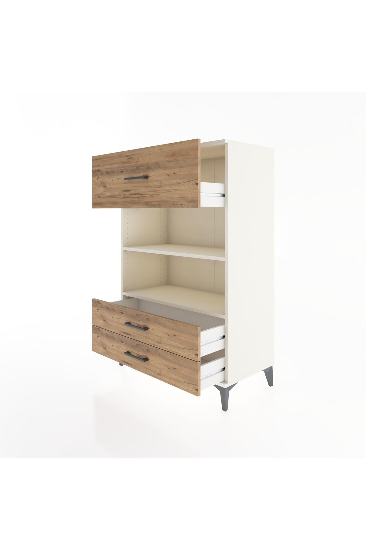 Hyperion Dolap 2 Raflı 3 Çekmeceli 88x44x134 Aytaşı-Çam