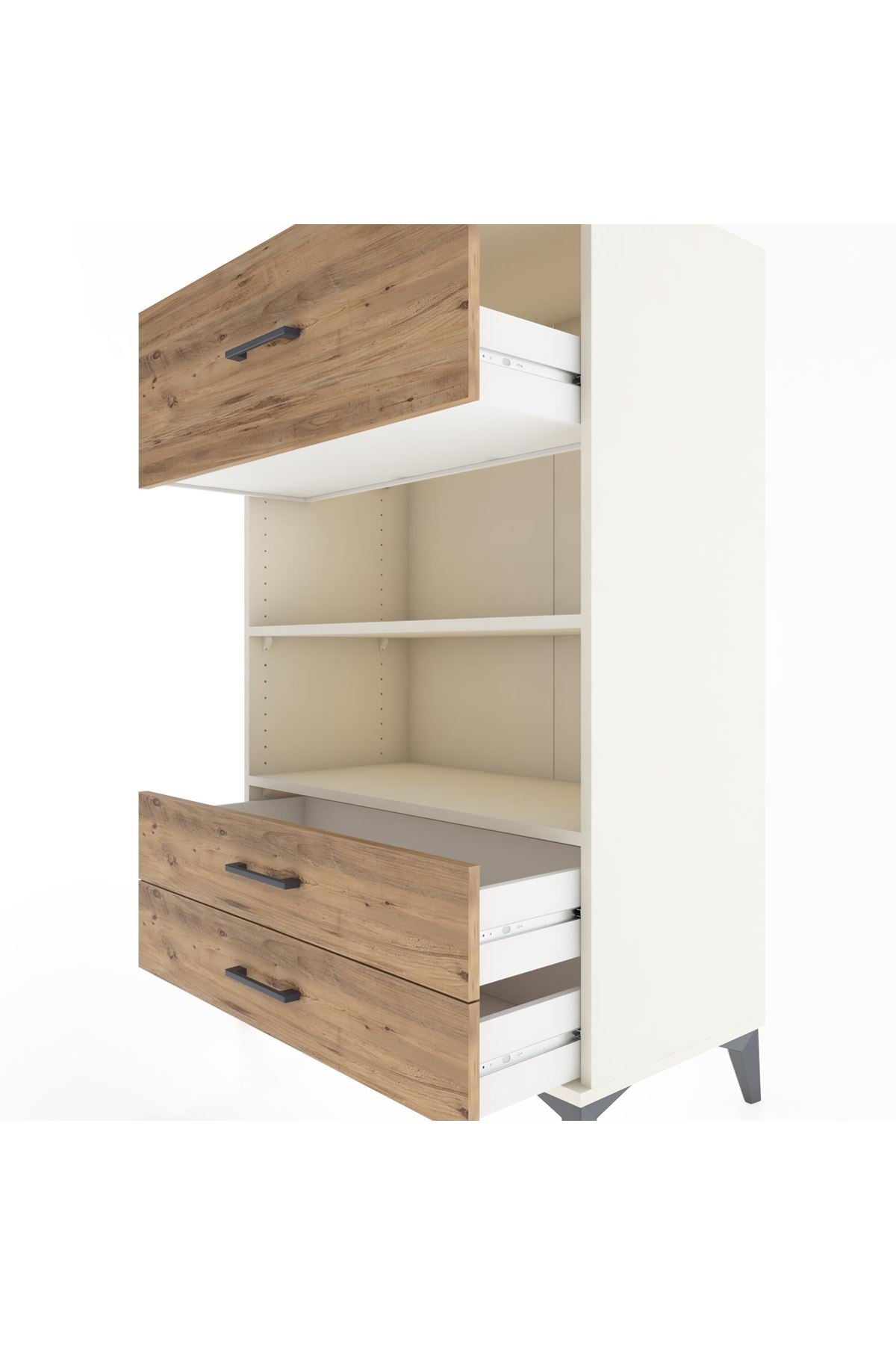 Hyperion Dolap 2 Raflı 3 Çekmeceli 88x44x134 Aytaşı-Çam