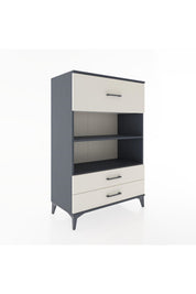 Hyperion Dolap 2 Raflı 3 Çekmeceli 88x44x134 Antrasit-Aytaşı
