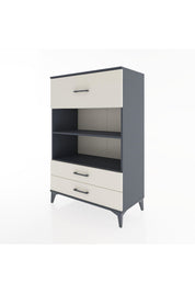 Hyperion Dolap 2 Raflı 3 Çekmeceli 88x44x134 Antrasit-Aytaşı