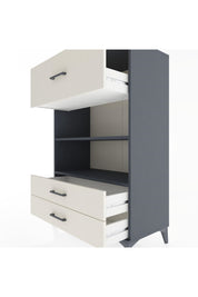 Hyperion Dolap 2 Raflı 3 Çekmeceli 88x44x134 Antrasit-Aytaşı