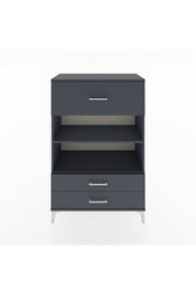 Hyperion Dolap 2 Raflı 3 Çekmeceli 88x44x134 Antrasit-Antrasit