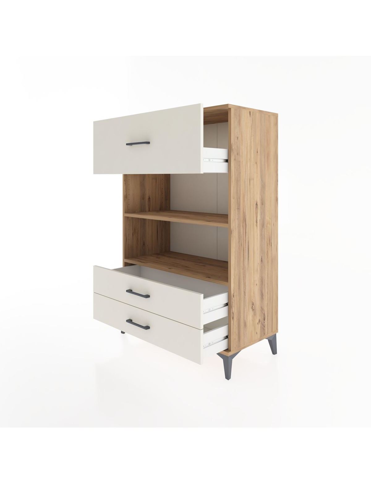 Hyperion Dolap 2 Raflı 3 Çekmeceli 88x44x134 - S51M049V7B
