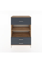 Hyperion Dolap 2 Raflı 3 Çekmeceli 88x44x134 Çam-Antrasit